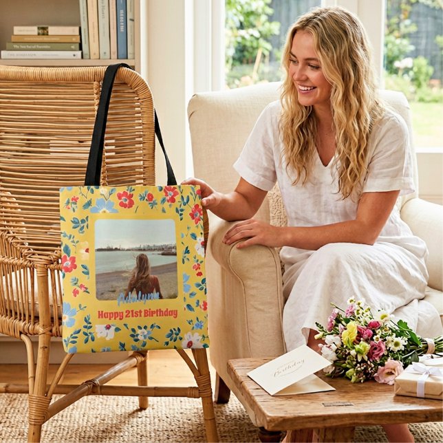Bolsa Tote Presentes de Fotos de Flores Lindas para Menina de (Cute Flowers Photo Gifts for 21 Year Old Female Tote Bag)