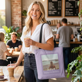 Bolsa Tote Presentes de Fotos Personalizados para uma Menina 