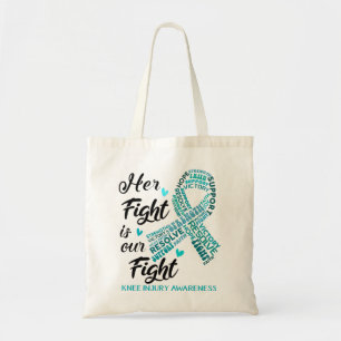 Bolsa Tote Presentes de Friso do Mês de Sensibilização par