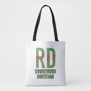 Bolsa Tote Presentes de impressão de Cheetah Dietitian RD re