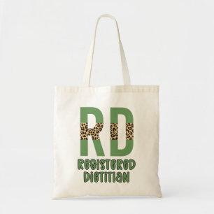 Bolsa Tote Presentes de impressão de Cheetah Dietitian RD re