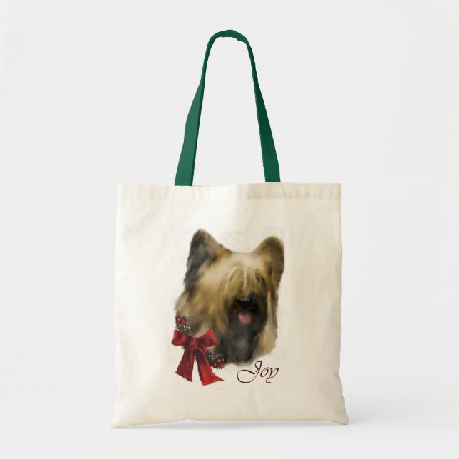 Bolsa Tote Presentes de Natal Briard (Frente)