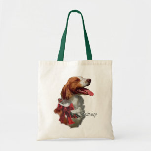 Bolsa Tote Presentes de Natal Brittany Spaniel