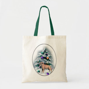 Bolsa Tote Presentes de Natal de Borda Terrier