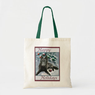 Bolsa Tote Presentes de Natal em Sheepdog Belgas