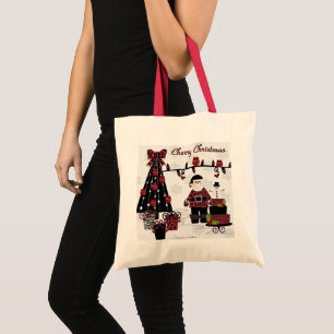 Bolsa Tote Presentes de Natal RAB Rockabilly Cherry