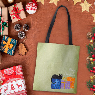 Bolsa Tote Presentes de Natal Verdes Alegres e Fofos para Don