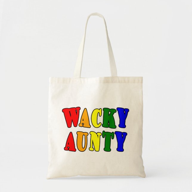 Bolsa Tote Presentes do divertimento para tias: Aunty maluco (Frente)