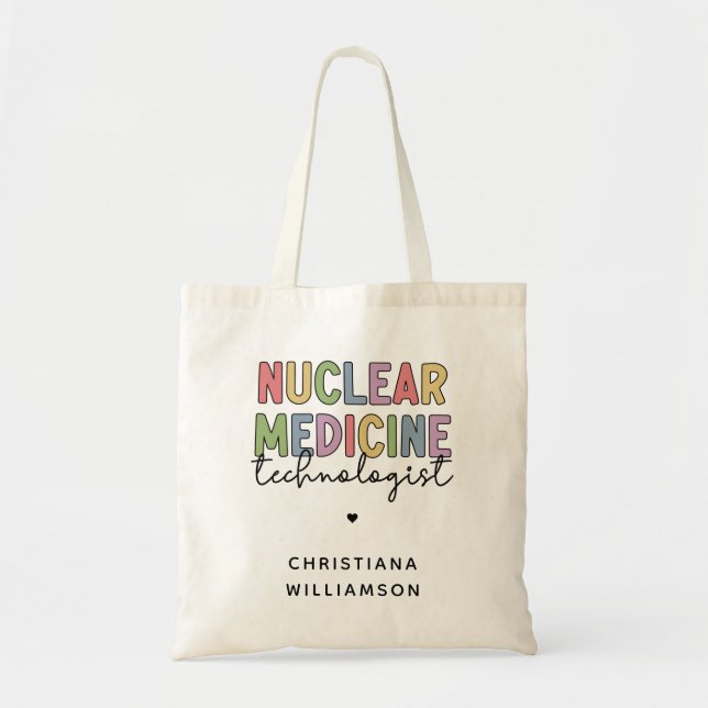 Bolsa Tote Presentes do tecnólogo de Medicina Nuclear Persona (Frente)