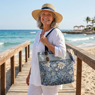 Bolsa Tote Presentes Elegantes de Flores Vintage para Aposent