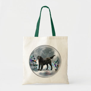 Bolsa Tote Presentes Liso-Revestidos do Natal do Retriever