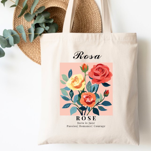Bolsa Tote Presentes para Chá de Noiva com Flor do Mês de Nas (Criador carregado)