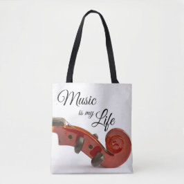 Bolsa Tote Presentes para jogadores do violino - a música é