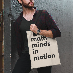 Bolsa Tote Presentes para Professores de Matemática Mentes Ma