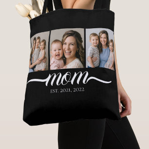 Bolsa Tote Preta com Rótulo de Mãe Estabelecida 3