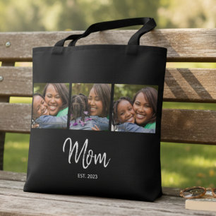 Bolsa Tote Preta com Rótulo de Mãe Estabelecida 3