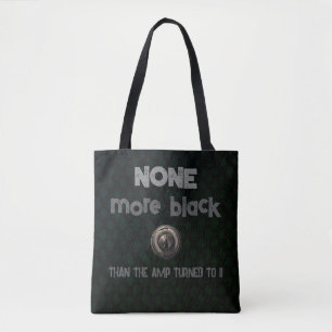 Bolsa Tote Preto Amplificado, Rocker Inspirado no Spinal Tap