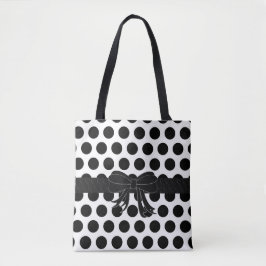 Bolsa Tote Preto & branco - bolinhas - bolsa/bolsa