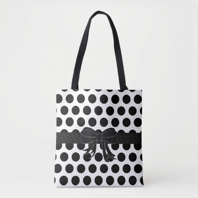 Bolsa Tote Preto & branco - bolinhas - bolsa/bolsa (Frente)