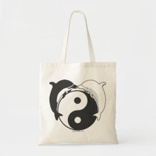 Bolsa Tote Preto/branco dos golfinhos de Yin Yang