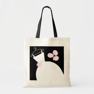 Bolsa Tote Preto de tote rosa de casamento