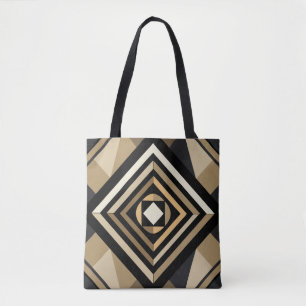 Bolsa Tote Preto e bege