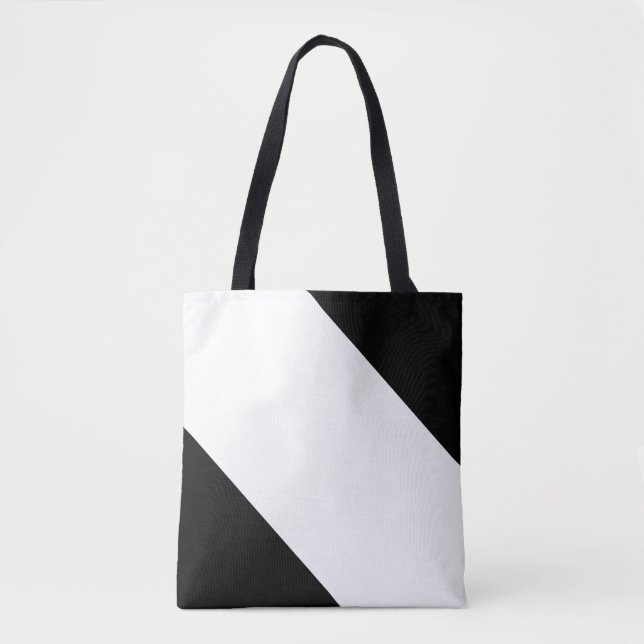 Bolsa Tote Preto e Branco Personalizado (Frente)