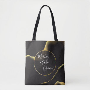 Bolsa Tote Preto e Ouro 💡 Óleo de tinta Abstrato moderno