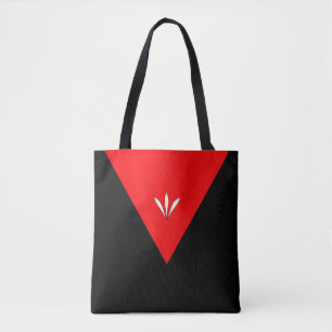 Bolsa Tote Preto Elegante e Vermelho