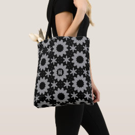 Bolsa Tote preto geométrico
