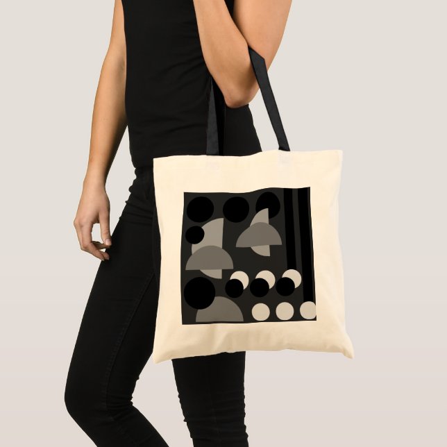Bolsa Tote Preto geométrico (Frente (produto))