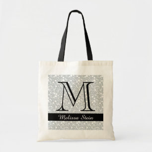 Bolsa Tote preto personalizado do monograma