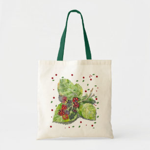 Bolsa Tote PretoBerry verde e vermelho