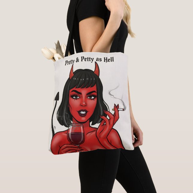 Bolsa Tote Pretty & Petty as Hell Devil Girl | Got (Close Up)