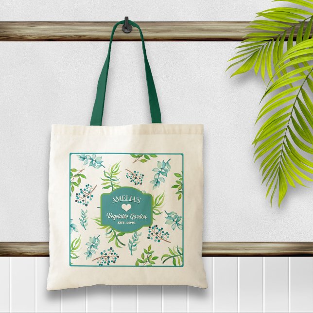 Bolsa Tote Pretty Watercolor Floral Garden (Criador carregado)