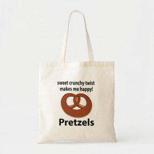 Bolsa Tote Pretzel Doce Torção Crocante Me Faz Feliz Pretzel