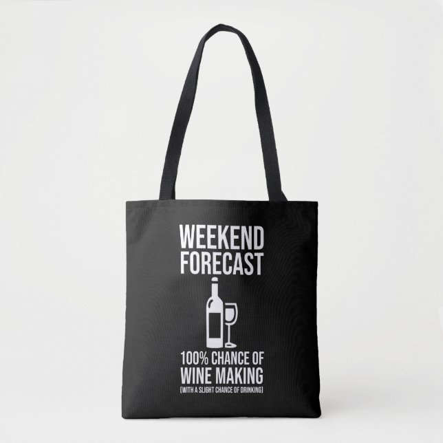 Bolsa Tote Previsão de Fim de Semana - 100% de Chance de Prod (Frente)