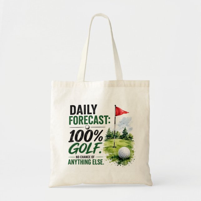 Bolsa Tote Previsão Diária de Golfe  (Frente)