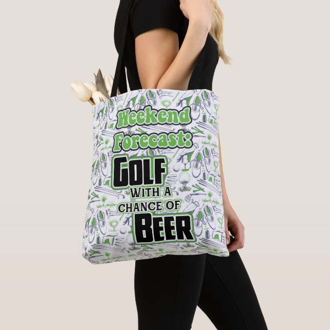 Bolsa Tote Previsão do Golf Weekend (Close Up)