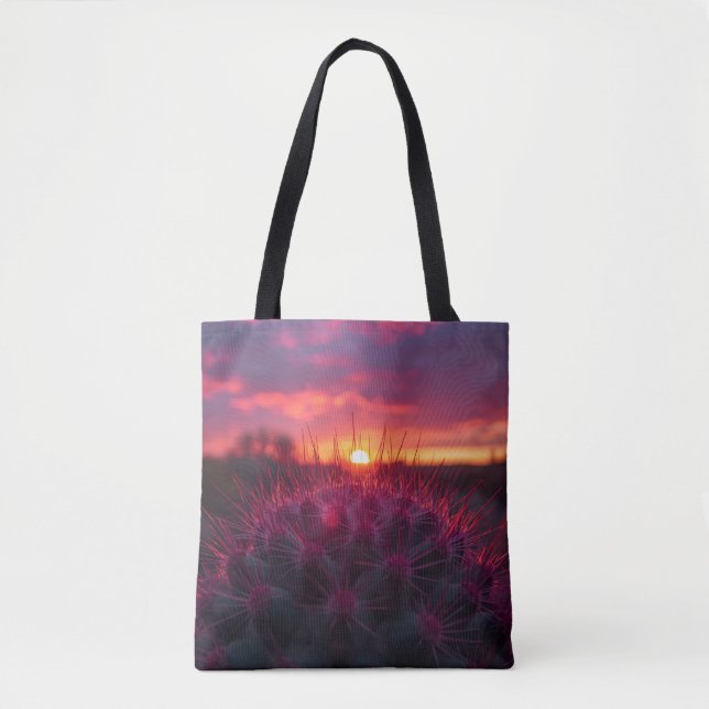 Bolsa Tote Prickly Pear Sunset - Estilo Sudoeste (Frente)