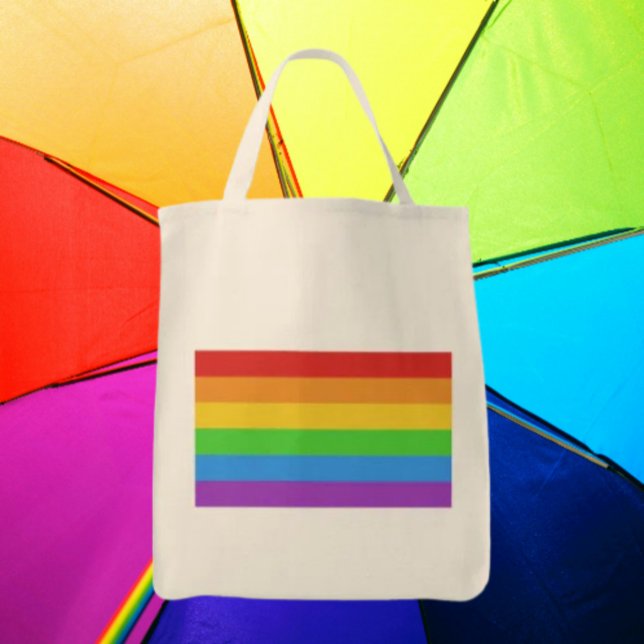 Bolsa Tote PrideBasket: Mercearia Orgulho Rainbow (Criador carregado)