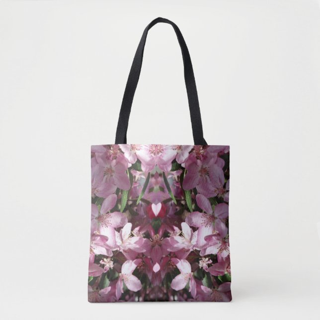 Bolsa Tote Primavera Cherry Blossomo Rosa (Frente)