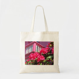 Bolsa Tote Primavera cor-de-rosa Balcony - Saco de Tota do Vi
