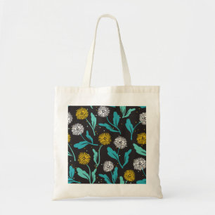 Bolsa Tote Primavera Dandelion Flores e Folhas Design