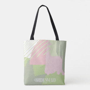 Bolsa Tote Primavera de Bridesmaid de Casamento de Bloco de C