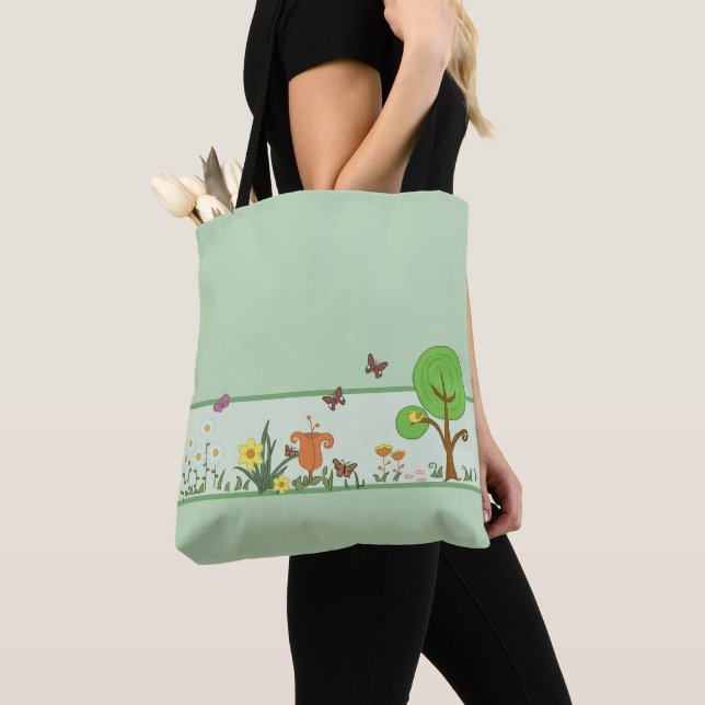 Bolsa Tote Primavera de papel (Close Up)
