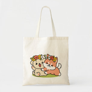 Bolsa Tote Primavera dentro da cutena - Ilustração Adorável d