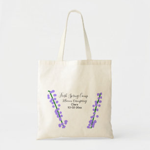 Bolsa Tote Primavera fresca de acampamento lavanda flores nom
