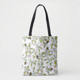 Bolsa Tote Primavera jardim florescente e mamangabas