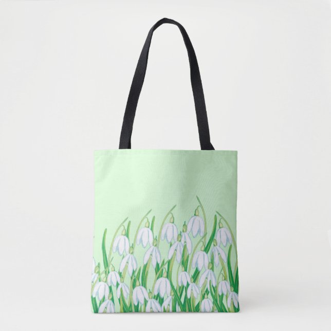 Bolsa Tote Primavera Snowdrops (Frente)